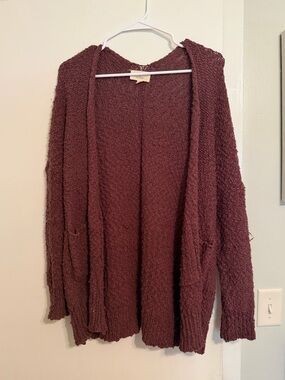 Cozy Purple Cardigan